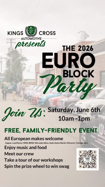 🚗🔥 Get ready… the Euro Block Party is BACK! 🔥🚗

Join us Saturday, June 6th from 10am–1pm for a morning packed with incredible European cars, great music, good food, and even better company. 🇩🇪🇮🇹🇫🇷

Bring your ride (all European makes welcome!) and hang out with fellow enthusiasts, tour our shop, meet the crew, and spin the prize wheel for some swag.

Best part? It’s completely FREE and family-friendly. 

This is one you don’t want to miss 👀 
#pdxcars #pdxevents #vanwa #vancouverwa #carculture