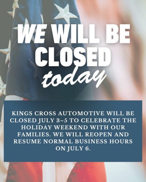 Just a reminder that we'll be spending a few days with our families before getting back to what we love most—keeping European cars on the road. 

We'll be back in the shop on Monday. Have a safe and enjoyable holiday weekend from all of us at Kings Cross Automotive.